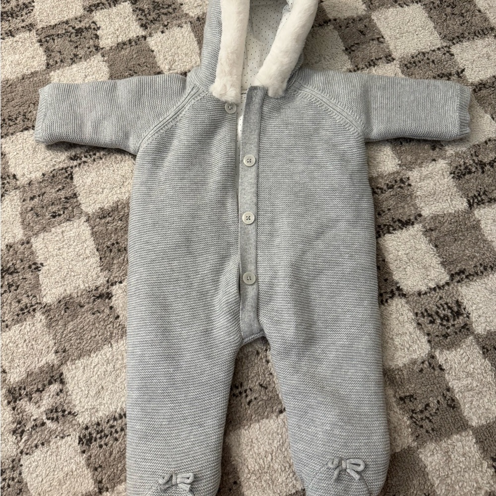 Mayoral Gray and White Footed One Piece